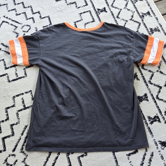 Baltimore Orioles Shirt Womens Size L Ringer Ruffled Sleeves‎ '47 MLB Baseball - Picture 8 of 11